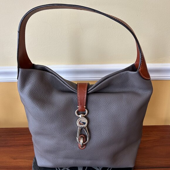 Dooney & Bourke Small Logo Lock Shoulder Bag - Elephant - Picture 1 of 10